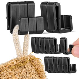 Warmhm 20 Pack Plastic S Hooks for Hanging S Shaped Hooks for Kitchen Utensils Wardrobe Bathroom and Office Organisation Space Saving Hangers for Round Rails and Pipes