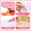 3 Pieces Inflatable Bath Pillow with Suction Cups,Terry Cloth Covered