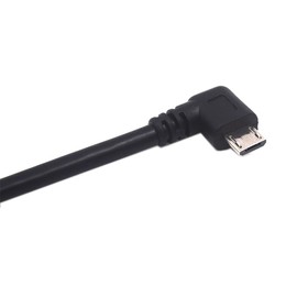 Kework 0.3 Meter Micro USB Extension Cable, 90 Degree Right Angle Micro USB 5 Pin Male to Micro USB Female Screw Mount Extender Cable (R-Micro USB)