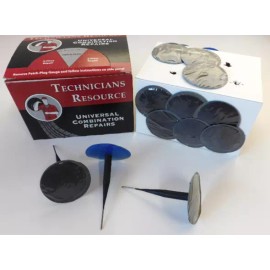 TMR The Main Resource TMRTI663 Tire Patch Lead Wire Combo, 2" Round, 3/8" Stem