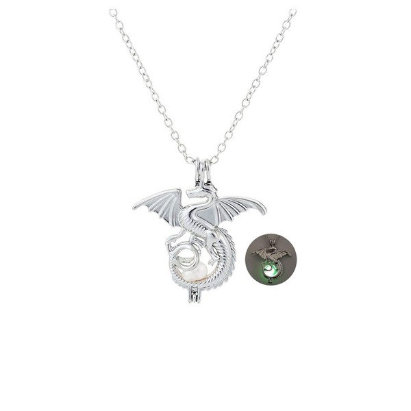 ZMJK Luminous Dragon Pendant Necklace Jewelry Fluorescent Flying Dragon Necklace