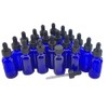 20 Pcs 1oz Cobalt Blue Dropper Bottles (30ml) with Graduated