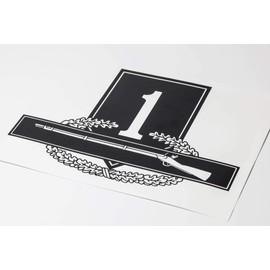 1st Infantry Patch with Combat Infantry Badge (CIB) Vinyl Decal (Black, 6 inches Wide)