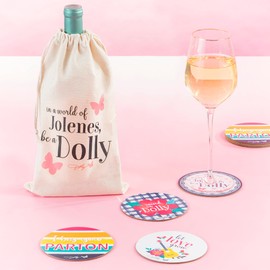 Dolly Parton Be a Dolly Wine Bag and Coasters Gift Set