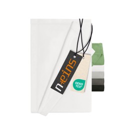 npluseins Flat Sheet without Elastic - Ultra Soft and Super Soft - Bed Sheet for Bed Motorhome Camping Blanket Travel Blanket Ultralight - Sheet 1628.2375, 240 x 275 cm, White