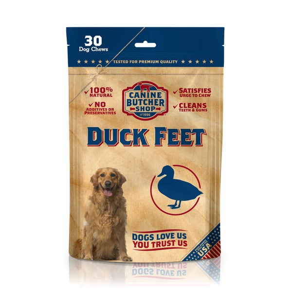 Canine Butcher Shop Duck Feet for Dogs (Pack of 30),