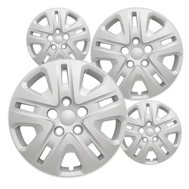 Fuel Rider 17 Inch Silver ABS Hubcap Wheel Covers Compatible with 2014-2020 Dodge Grand Caravan SE & 2014-2019 Journey SE (Set of 4) Wheelcovers for Standard Steel Wheels