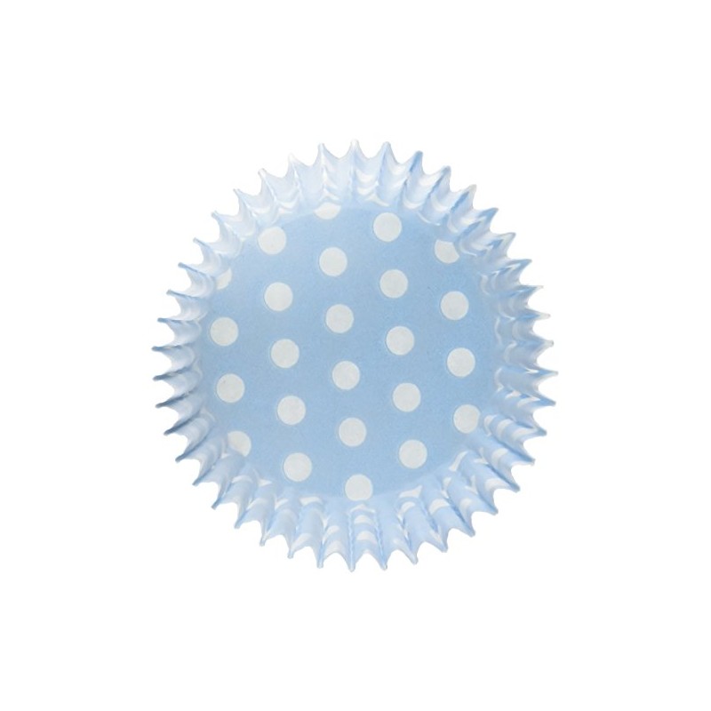 Holly Cupcakes 180 Excellent Quality Blue Polka Dot Muffin Cases