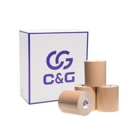 C&G Kinesiology Tape 75mm x 5m 4 Rolls Elastic Marathon Knee Ankle Wrist Finger