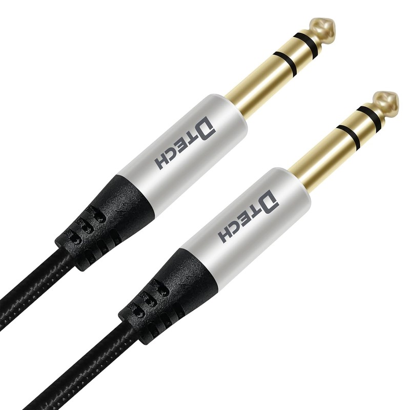DTech Electric Guitar Cable TRS 1/4 Instrument Cable Aux Right