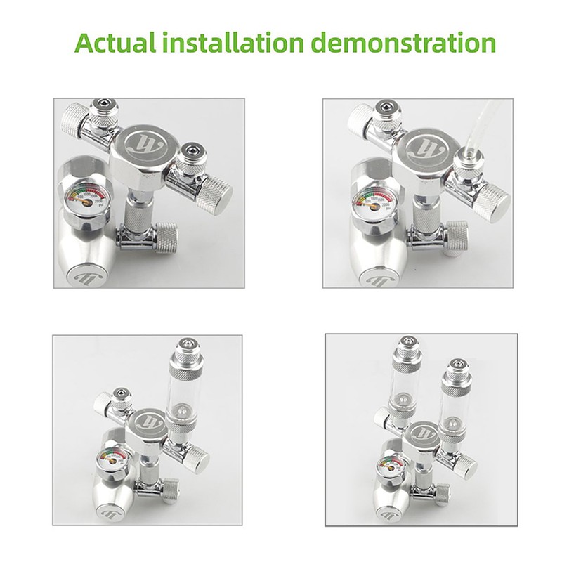 Aquarium Tank CO2 Splitter Regulator Distributor Needle Fine Adjusting Valve