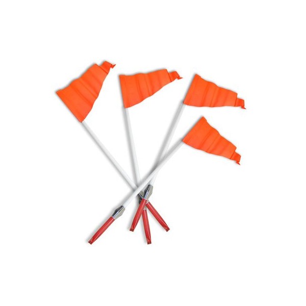 Cannon Sports Corner Flags for Soccer - Adjustable Field Agility Poles - 4 Piece Set for Fitness Training and Practice