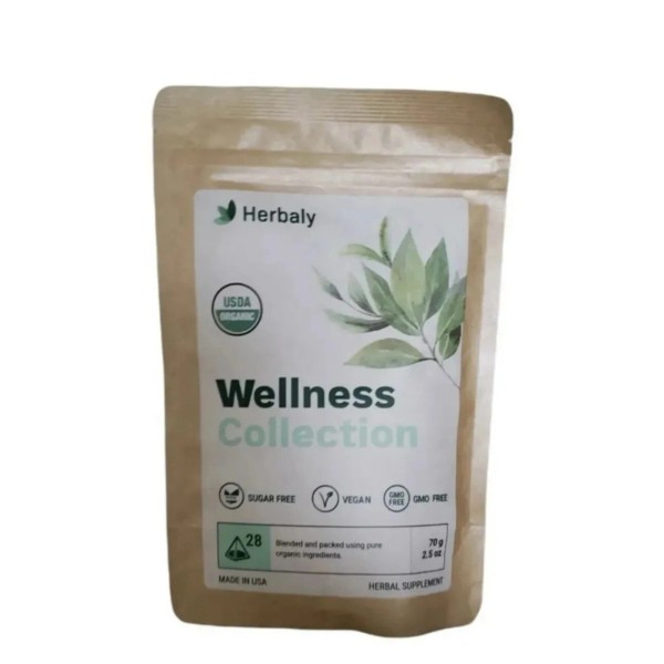 Herbaly Wellness Collection Tea - Vegan Gluten free 28 Count
