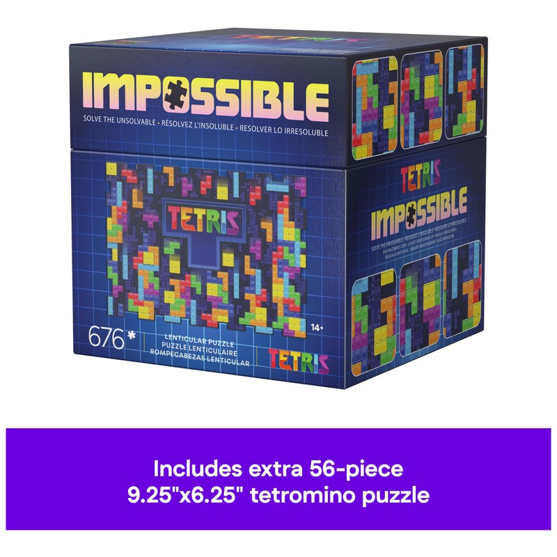 Spin Master Games, Tetris Impossible Puzzle, 639 Pieces, Lenticular Pieces,