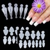 HINZIC 144pcs Dual System Poly Gel Nail Forms Stickers for