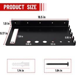 Racewill 16.5" Chainsaw Rack Stand Storage Shelf, Heavy Duty Steel Wall Mount Chain Saw Hanger Holder Organizer for Garage Workshop Storage Organization Tool