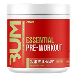 Pre Entreno Cbum Essential Pwo Raw Nutrition 30 Servicios Sabor Sour Watermelon