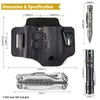 VIPERADE PJ37 Multitool Sheath for Belt, Leather EDC Pocket Organizer