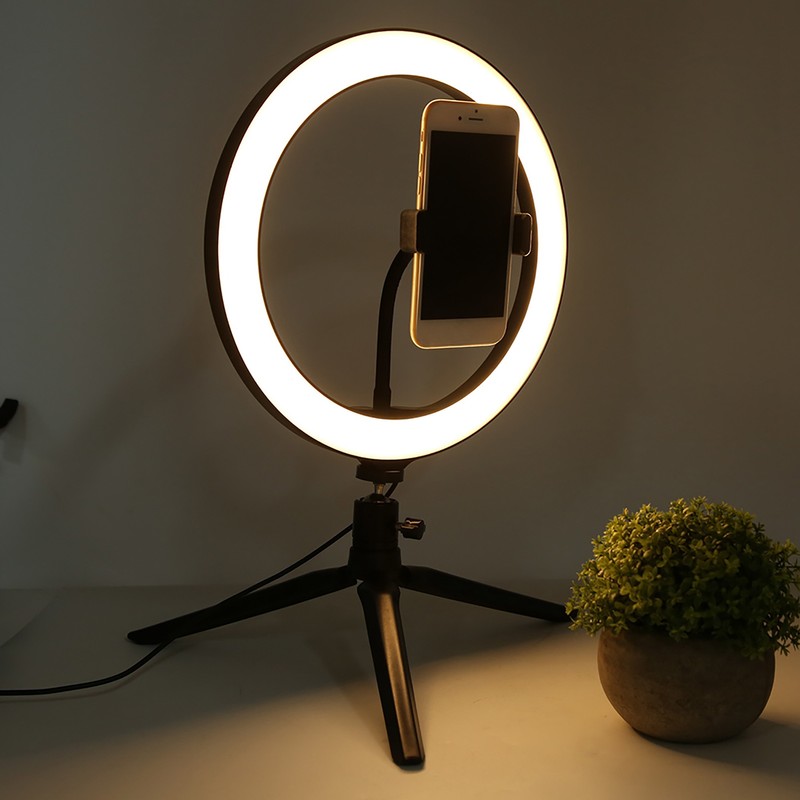 26cm/10in Ring Light LED Live Lamp Fill Light Dimmable USB