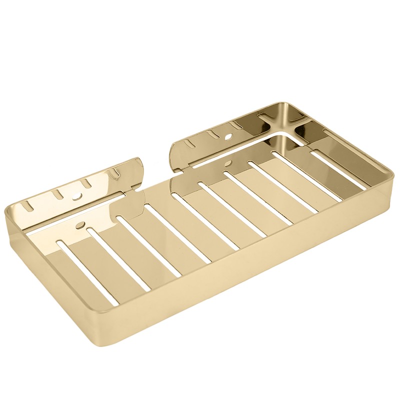 Wall Mount Stainless Steel Soap Holder Drain Rack Shelf for