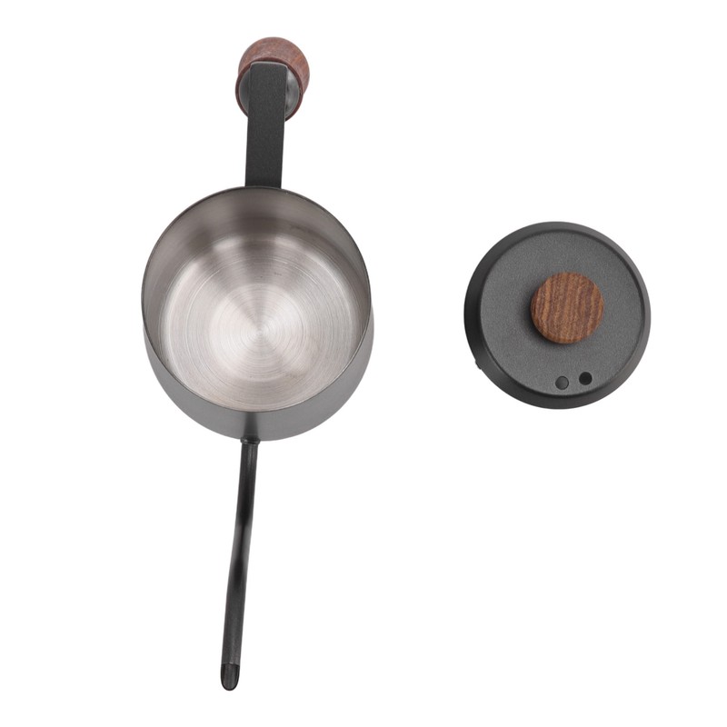 Stainless Steel Coffee Hand Pot with Wooden Handle Long Mouth