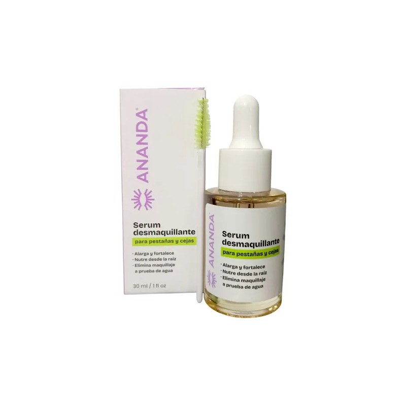 Serum Desmaquillante Pestañas Cejas Fortalecedor 30ml Ananda
