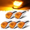 Partsam 5PCS Truck Cab Marker Light 17 LED Amber Top