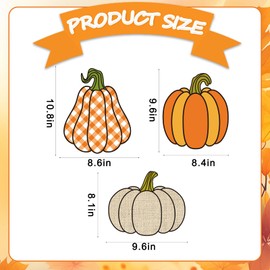 FYSUIMU 12Pcs Fall Garage Decoration Magnet Stickers Colorful Buffalo Plaid Pumpkin Refrigerator Decals for Autumn Harvest Thanksgiving Home Party Garage Door Car