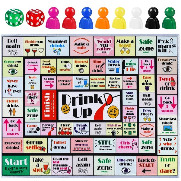 Board Games, Board Games for Adults, Rubber Mat Board Game,
