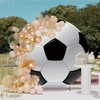 Leowefowa Soccer Round Photography Backdrop 7.2x7.2ft Soccer Field Football Fan