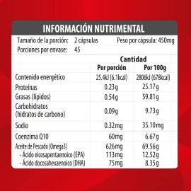 Co Q10 | Coenzima Q10 Pura + Omega 3 | 90 Softgels | Maklen