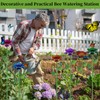 Retyion 6 Pack Bee Watering Station - Flowers Butterfly Feeder,