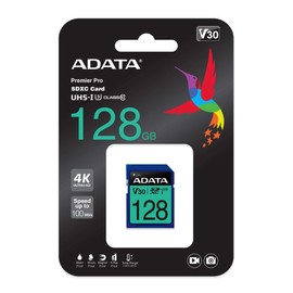 ADATA Memoria SD XC Pro 128GB UHS-I Clase 10 ASDX128GUI3V30S-R