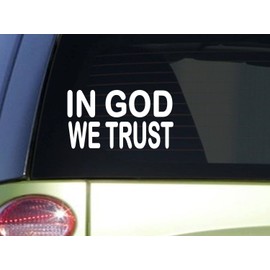 EZ-STIK in God we trustJ293 8 inch Decal Vinyl Sticker Christian