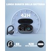EUQQ Cuffie Bluetooth Sport, senza fili con tecnologia Bluetooth 5.3,