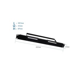 VIVOCH 1U 12 Ports Cat6 Unshielded Wallmount or Rackmount Patch Panel UTP Ethernet Patch Panel with Cat6 Adapter Patch Panel