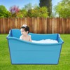 QUSKLISU Foldable Bathtub, Portable Collapsible Bathtub 22.45gal Capacity, Modern Plastic