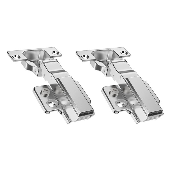 AOLISHENG Soft Close Kitchen Cupboard Cabinet Hinges 35mm Door Hinges, Full Overlay 100 Degree Wardrobe Hinges with Screws, 2 Pcs(1 Pair)
