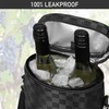 OPUX Insulated 2 Bottle Wine Bag Tote Leakproof Carrier Cooler