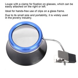 ZJchao Clip en la Lupa de la Lente, Lupa Que magnifica la Lente para la reparación del Reloj de la joyería del relojero (20X)