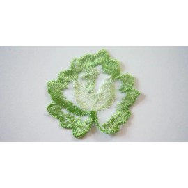 Ben Raymond N.Y. 12 Vintage Lime Green Embroidered Organza 2" Sew/Glue On Appliques JE-8