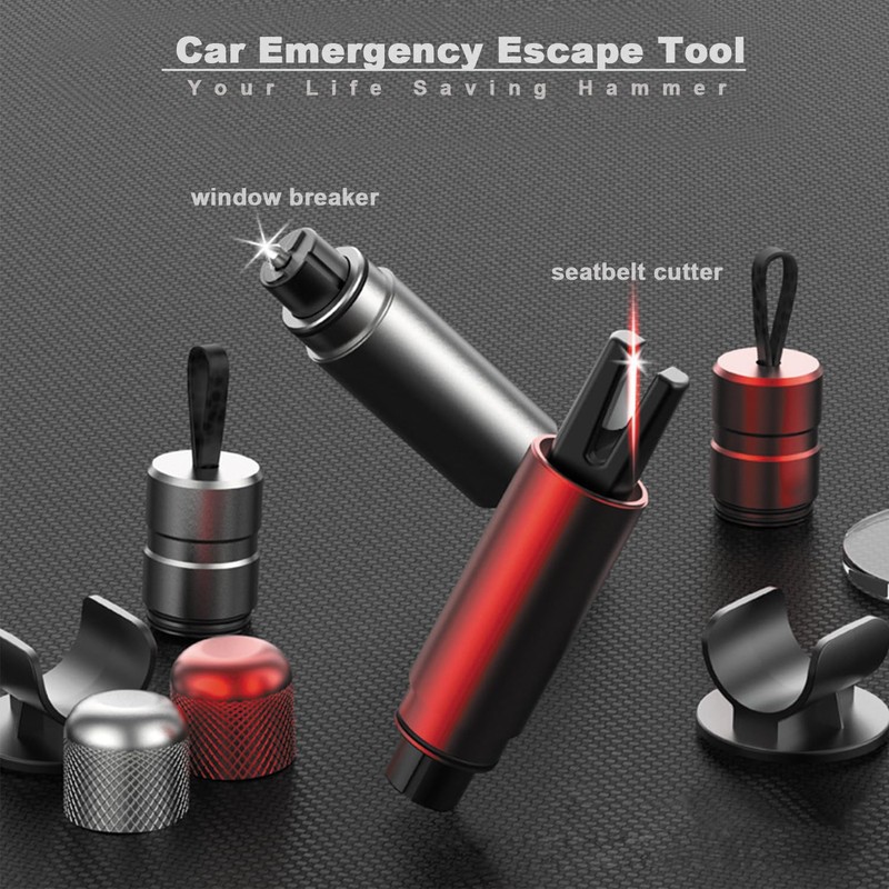 ACEBON Car Safety Hammer Window Glass Breaker and Seat Belt