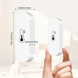 LURICO WiFi Hygrometer Thermometer for Indoor and Outdoor Use, Compatible with Alexa and Google Speakers, Temperature and Humidity Sensor with App Remote Control Smart Hygrometer Monitor