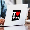CafePress I Heart Wine Square Sticker 3 X 3 Square