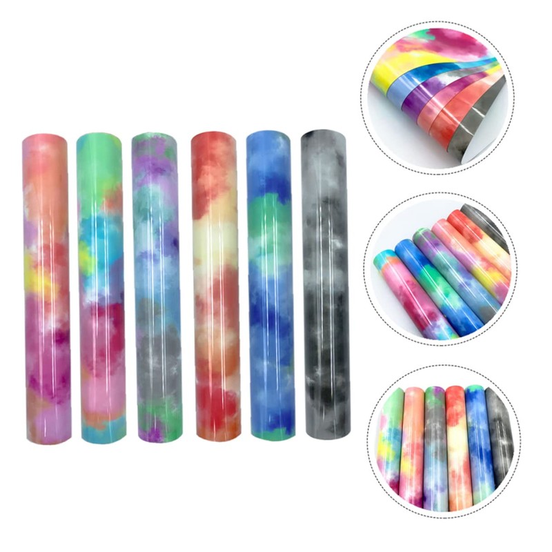 COHEALI 6pcs Heat Transfer Vinyl for DIY Projects Rainbow Cloud