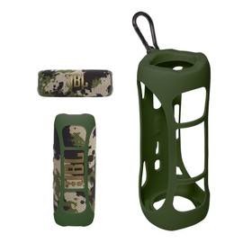 Silicone Cover Skin Compatible with Flip 6 Portable Bluetooth Speaker by Alltravel, Portable Full Protection Solution, Customized Skin with Color and Shape Matching (Green)