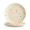 4-Pack Bamboo Fiber Dinner Plates - Alternative for Plastic Plates,