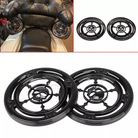 Unbranded Black Rear Speaker Accent Trim Cover For Harley Electra Tri Glide Ultra Classic