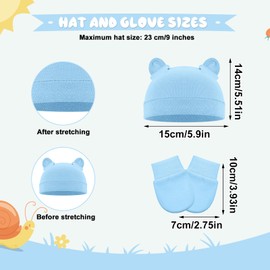 6 Set Baby Hats and Mittens Cute Baby Mittens Newborn Baby Hat with Wars No Scratch Baby Boy Mittens Baby Bear Hat Baby Girl Hat Gloves Infant Beanie Caps Mittens for Newborn Baby Boy Essentials