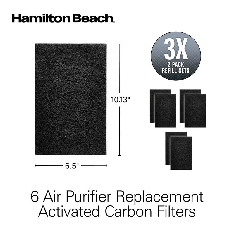 Hamilton Beach Genuine Replacement Activated Carbon Filters for TrueAir Medium